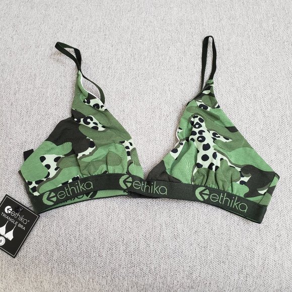 Ethika Camo Leopard Triangle Bra - Picture 3 of 6